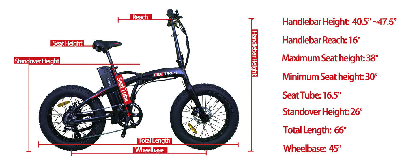 REBEL Folding Fat Tire Ebike