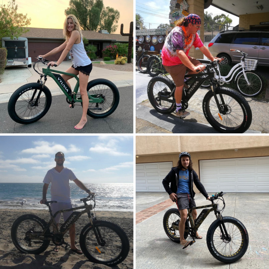 VTUVIA SN100 26 Inch Fat Tire Electric Mountain Bike, 750W Motor and 48V 13AH Samsung Battery