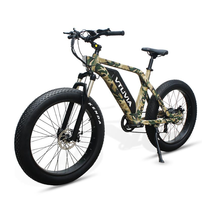 VTUVIA SN100 26 Inch Fat Tire Electric Mountain Bike, 750W Motor and 48V 13AH Samsung Battery